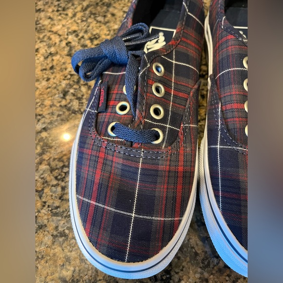 VANS Off the Wall Authentic plaid dress blues sneakers. NWT - Picture 6 of 13